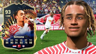 93 TOTS Xavi Simons is the definition of ELECTRIC ⚡ [upl. by Yenal]