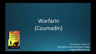 CC How to Pronounce warfarin Coumadin Backbuilding Pharmacology [upl. by Tamsky]