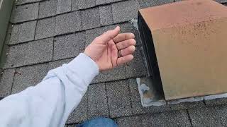 Roof leak inspection Stove vent leaking [upl. by Eednarb721]