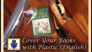 How to Cover Your Book with Plastic English [upl. by Ihsoyim946]