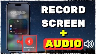 iPhone Screen Recorder WITH AUDIO SOUND Tutorial I iPhone 15141312 [upl. by Almeda]