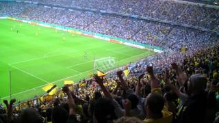 1860 München und BVB Fans singen gemeinsam quotScheiß FC Bayernquot  BVB TSV 1860 München DFB Pokal [upl. by Ardnohsal]