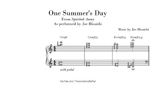 One Summers Day  From Spirited Away  Sheet music transcription [upl. by Mike226]