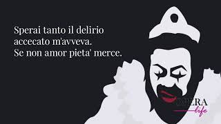 No pagliaccio non son  Pagliacci Luciano Pavarotti  Lyrics [upl. by Beal661]