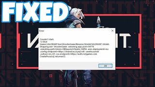 Valorant How to FIX Couldnt Start Error [upl. by Draner71]