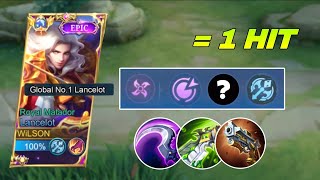 NEW UPDATED LANCELOT ONE SHOT BUILD AND EMBLEM 2023 PLS TRY😱🔥 [upl. by Akenn]