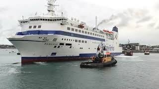 Trial docking of Brittany Ferries Barfleur at St Helier [upl. by Olsen]