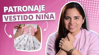 VESTIDO PARA NIÑA por talla Técnicas de patronaje para confeccionar  isabel villagomez [upl. by Rasecoiluj]