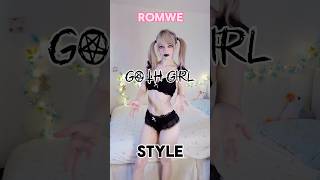 GOTH GIRL 🖤 Lingerie Try On ROMWE [upl. by Clint236]