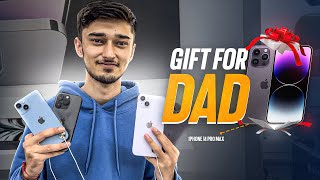 GIFTING IPHONE 14 PRO MAX TO MY DAD  Vlog [upl. by Buroker622]