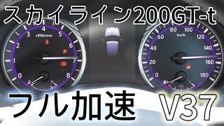 NISSAN V37 スカイライン 20ターボ フル加速 amp 巡行回転数チェック！廃止された貴重なグレードの実力を徹底検証｜ 200Gtt｜ Infiniti Q5020L turbo [upl. by Mattias]