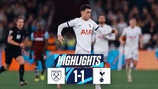 WEST HAM 11 TOTTENHAM HOTSPUR  PREMIER LEAGUE HIGHLIGHTS  POINTS SHARED IN EAST LONDON [upl. by Kisung]