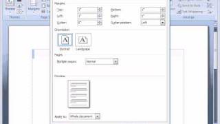 Word 2007  Set Margins and Paragraph Alignment [upl. by Naesal]