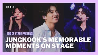 Jungkooks memorable moments on stage [upl. by Alorac752]