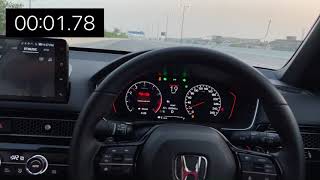 0100 RS Civic 2022  Acceleration Test  15 Turbo 176 BHP [upl. by Kcid]