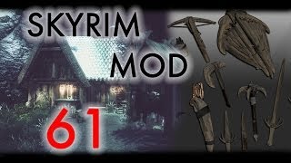 Skyrim Обзор модов 61  Populated Lands Roads Forts Towers Beginner Shack Horker Weapon Pack [upl. by Emorej]