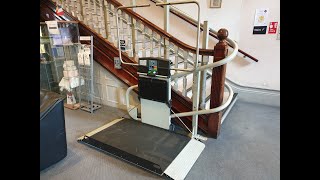 Garaventa Artira Inclined Platform Lift Wheelchair Lift on a curved Staircase [upl. by Noemad503]