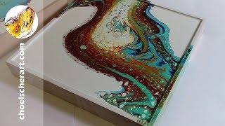 🐦Fluid Art Tutorial  How To Acrylic Pour  Peacock Part 2 [upl. by Bilek]