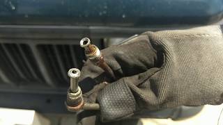 95 Cherokee Rear Brake Line Replacment [upl. by Rufena]