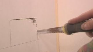 How To Cut Square Hole In Drywall [upl. by Htilil156]