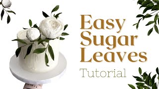 Sugar Leaves for Cakes  Italian Ruscus  with Finespun Cakes [upl. by Dreddy386]