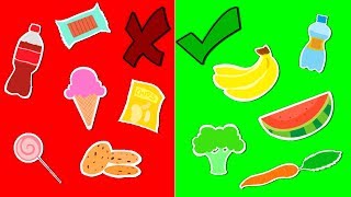 Junk food VS Healthy food at Groovy the Martian videos for kids  Lunchbox challenge [upl. by Micheil220]