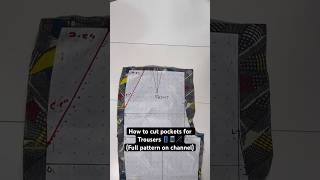 How to cut Trouser Pockets diy sewingtutorial shortsafrica pullupyoshorts [upl. by Ardnua]