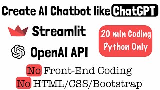 Build Multi Personality Chatbot in 20min with Streamlit OpenAI API [upl. by Pollock]