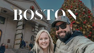 Boston in December ❄️ Boston Common Acorn Street Becon Hill Harvard Portsmouth and Maine [upl. by Laamaj]