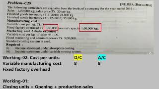 🔴LIVE বিবিএ অনার্স ৩য় বর্ষ ।। Direct amp absorption costing NU2016 ।। management accounting [upl. by Crespi]