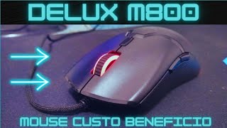 Delux M800 PMW3389 Ultraleve 58G  Mouse Custo Benefício REVIEW [upl. by Schwenk]