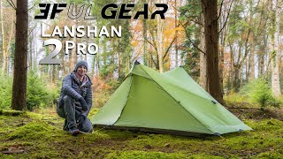 Lightweight Budget Backpacking Tent  Lanshan 2 Pro Ultralight Thru Hiking [upl. by Mandell]