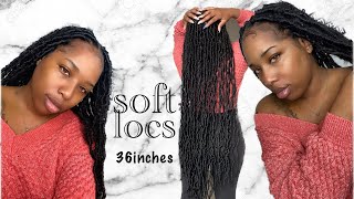 Easy Install 36 inch soft locs tutorialBEGINNER FRIENDLY [upl. by Otrepur]