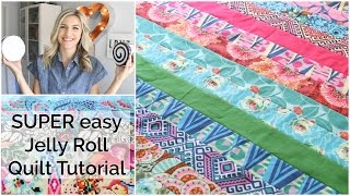 Easy Beginner Quilting Tutorial with a Jelly Roll [upl. by Alyhs650]