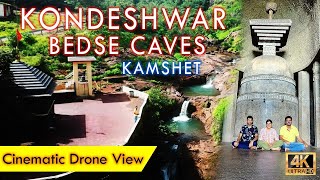 Kondeshwar temple kamshet  Lonavala tourist places I waterfalls near pune Unexplored Bedse Caves [upl. by Yesnil]