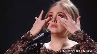 ADELE HELLO  famous singer become emotional on stage 2016 latest [upl. by Jamilla729]