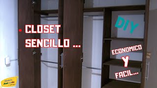 CLOSET de madera económico fácil y sencilloHaciendo Mexicanadas [upl. by Ponzo]