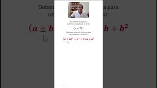 Binomio al cuadrado 1 parte 3 maths edutuber algebra mathematics [upl. by Dall]