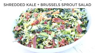 How to make Brussel Sprout and Kale Salad Bondi Harvest [upl. by Aislehc]