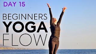 Beginners Yoga Flow 20 min Core Workout Day 15  Fightmaster Yoga Videos [upl. by Stacey]