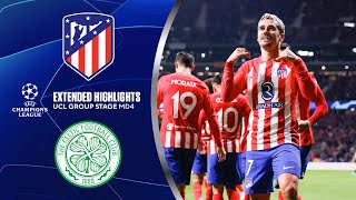 Atlético Madrid vs Celtic Extended Highlights  UCL Group Stage MD 4  CBS Sports Golazo [upl. by Machute]