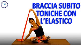 esercizi con elastici  esercizi braccia con elastico [upl. by Achilles]