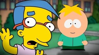 Milhouse vs Butters  Epic Cartoon Made Rap Battles Season 2 [upl. by Sokul]