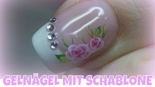 GELNÄGEL MIT SCHABLONE  Gelnagel verlängerung  Lyninails [upl. by Atiugal28]