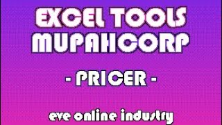 Tools series  Intro and pricer  excel for eve online industry [upl. by Ker]