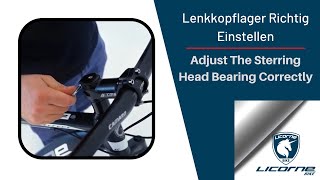 Licorne Bike Lenkkopflager richtig einstellen Adjust The Steering Head Bearing Correctly [upl. by Euv949]