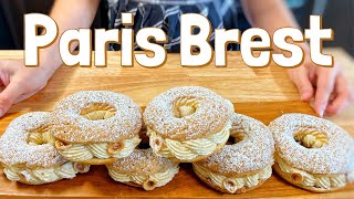 Paris Brest With Hazelnut Cream  Choux Pastry  My Classic French Recipes [upl. by Tteve]