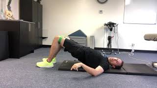 Supine Glute Bridge w Band Abduction [upl. by Notyal168]