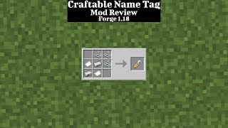 Craftable Name Tag  minecraft  mod review [upl. by Harberd]