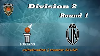 Atlasbasket  Div 2Round 1  IONIANS vs UNBROKEN [upl. by Marigold]